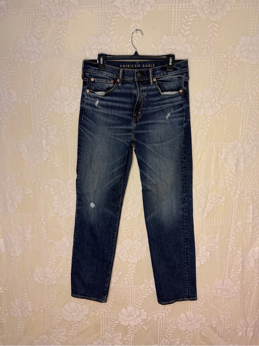 American Eagle Men’s Indigo Relaxed Straight Flex Jeans